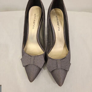 Ann Marino Tuxedo Bowtie Vintage Pumps Size 8.5